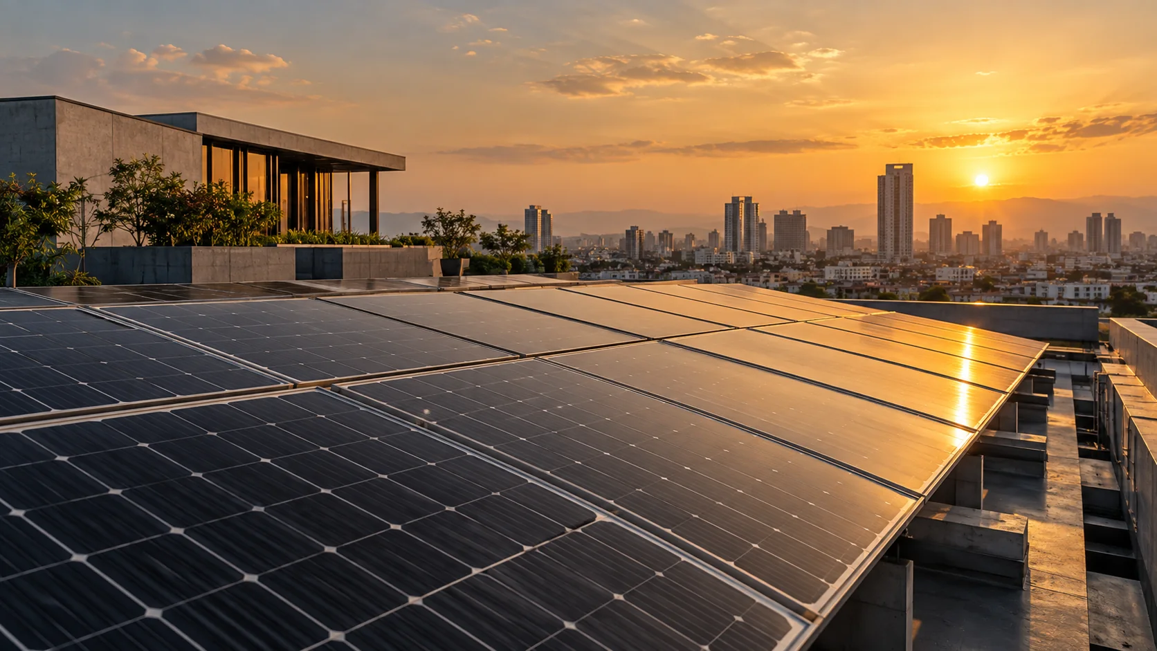 Conceptual commercial solar installation