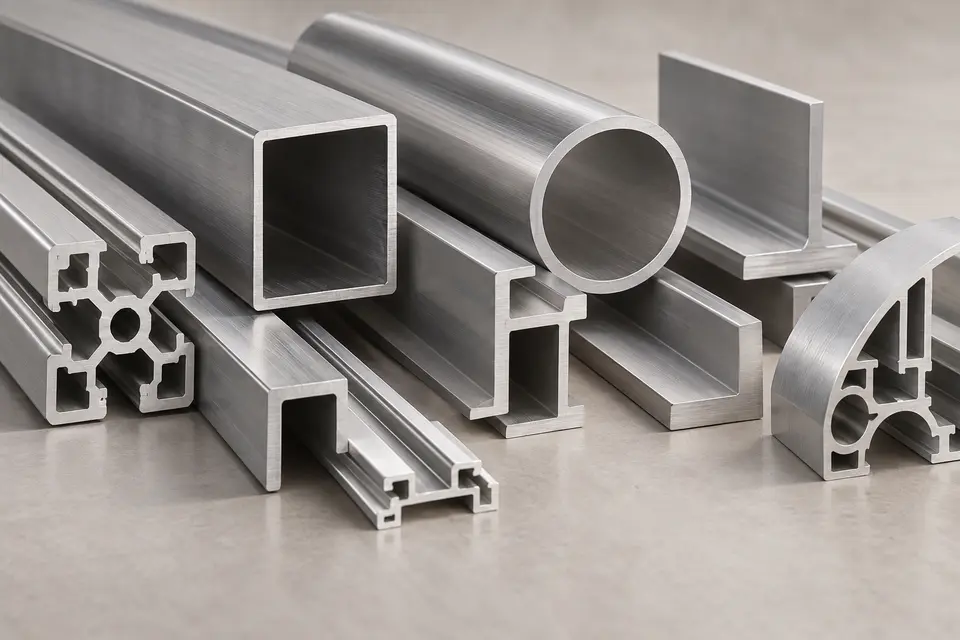 Illustrative aluminium extrusion profiles
